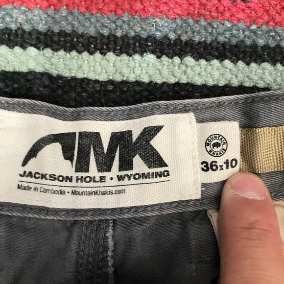 Mountain Khakis Men's Jackson Hole Jean Shorts Gray 36x10 Alpine Flint Teton - Picture 2 of 4